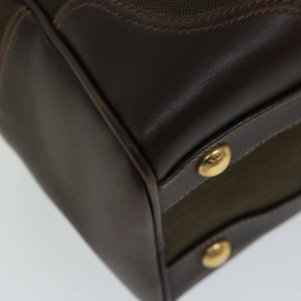PRADA Mini Boston Bag Boston Bag Canvas Leather Brown Auth hk1091 - Picture 16 of 16